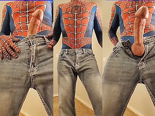 Spiderman's Big Cock On The Movie Set Of Spidey's Web's Part 2… Spiderman Super Hero free video