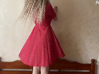 White Ass In A Red Dress Loves Anal. Feralberryy free video