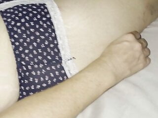 Jerking Off With Wifes Panties And Bra And Her Help free video