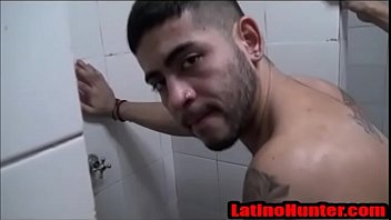 Straight Latino Strangers Bareback Fuck In The Gym Showers - Latinohunter.com free video