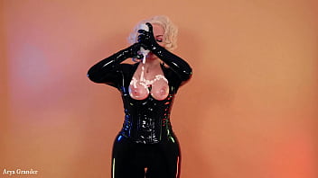 Arya Grander In Shiny Latex Rubber Catsuits Compilation Amazing Free Porn Fetish Video 4K free video