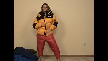 Brittany Lynn Tries On Puffy Jackets And Pants free video