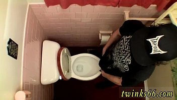 Gay Sucks Small Uncut Dick Unloading In The Toilet Bowl