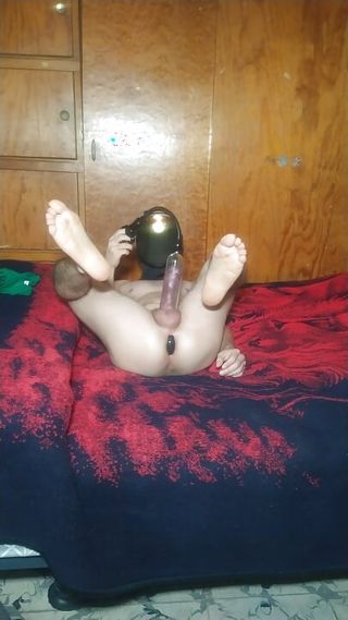 I Insert A Small Plug And Pump My Penis While Wearing An Electronic Mask free video