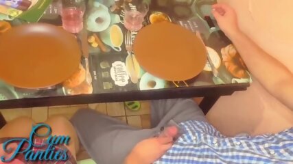 Schoolgirl Handjob Friend In A School Cafe free video